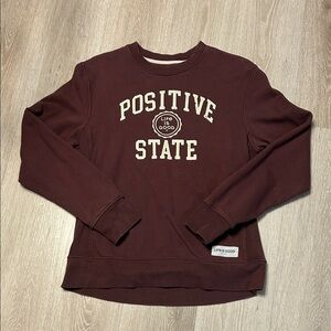 Life Is Good Burgundy “Positive State” Sweatshirt